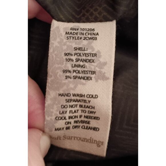 Soft Surroundings XL Faux Suede Duster Jacket, Brown Geometric Print, Soft - Picture 7 of 7